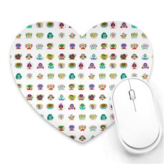 All The Aliens Teeny Heart Mousepads