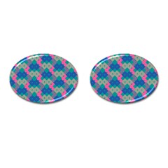 Geo Puzzle Cufflinks (oval) by tmsartbazaar