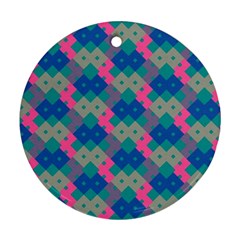 Geo Puzzle Round Ornament (two Sides)