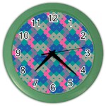 Geo Puzzle Color Wall Clock Front