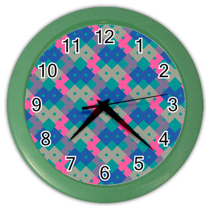 Geo Puzzle Color Wall Clock