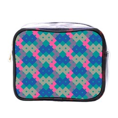 Geo Puzzle Mini Toiletries Bag (one Side)