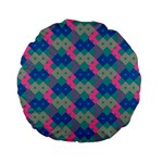 Geo Puzzle Standard 15  Premium Flano Round Cushions Front