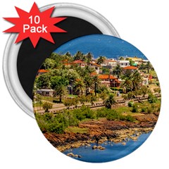 Punta Colorada Aerial Landscape Scene, Uruguay 3  Magnets (10 Pack)  by dflcprintsclothing