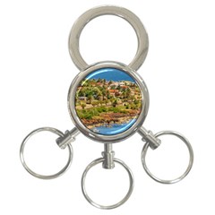 Punta Colorada Aerial Landscape Scene, Uruguay 3-ring Key Chain by dflcprintsclothing