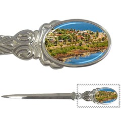 Punta Colorada Aerial Landscape Scene, Uruguay Letter Opener by dflcprintsclothing