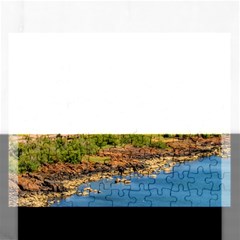 Punta Colorada Aerial Landscape Scene, Uruguay Rectangular Jigsaw Puzzl by dflcprintsclothing