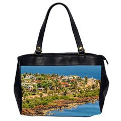 Punta Colorada Aerial Landscape Scene, Uruguay Oversize Office Handbag (2 Sides) by dflcprintsclothing