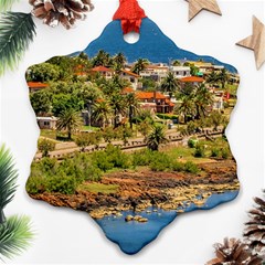 Punta Colorada Aerial Landscape Scene, Uruguay Ornament (snowflake) by dflcprintsclothing