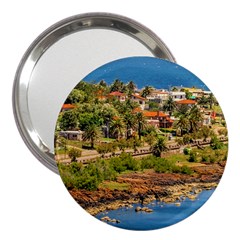 Punta Colorada Aerial Landscape Scene, Uruguay 3  Handbag Mirrors by dflcprintsclothing