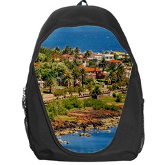 Punta Colorada Aerial Landscape Scene, Uruguay Backpack Bag by dflcprintsclothing