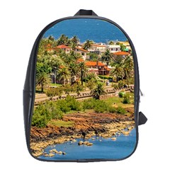 Punta Colorada Aerial Landscape Scene, Uruguay School Bag (xl)