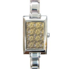 Retro Stlye Floral Decorative Print Pattern Rectangle Italian Charm Watch by dflcprintsclothing