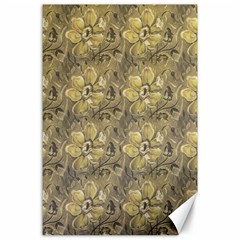 Retro Stlye Floral Decorative Print Pattern Canvas 24  X 36  by dflcprintsclothing