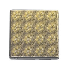 Retro Stlye Floral Decorative Print Pattern Memory Card Reader (square 5 Slot)