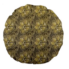 Retro Stlye Floral Decorative Print Pattern Large 18  Premium Round Cushions by dflcprintsclothing