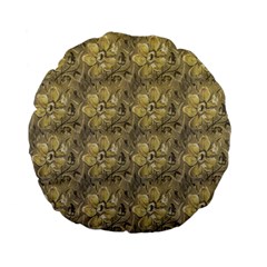 Retro Stlye Floral Decorative Print Pattern Standard 15  Premium Flano Round Cushions by dflcprintsclothing