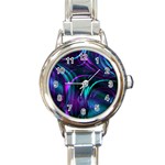 Drunk Vision Round Italian Charm Watch Front