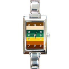 Retro 80s Rectangle Italian Charm Watch by tmsartbazaar