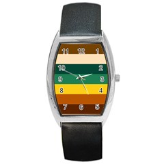 Retro 80s Barrel Style Metal Watch by tmsartbazaar