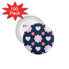 Flowers And Hearts  1 75  Buttons (100 Pack)  by MooMoosMumma