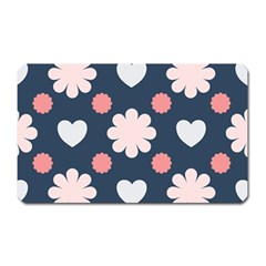 Flowers And Hearts  Magnet (rectangular) by MooMoosMumma