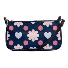 Flowers And Hearts  Shoulder Clutch Bag by MooMoosMumma