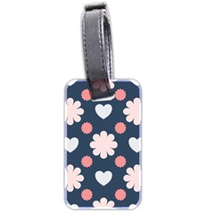 Flowers And Hearts  Luggage Tag (two Sides) by MooMoosMumma