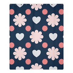 Flowers And Hearts  Shower Curtain 60  X 72  (medium)  by MooMoosMumma