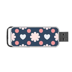 Flowers And Hearts  Portable Usb Flash (two Sides) by MooMoosMumma