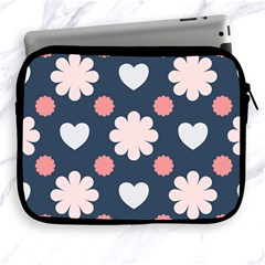 Flowers And Hearts  Apple Ipad 2/3/4 Zipper Cases by MooMoosMumma