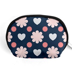 Flowers And Hearts  Accessory Pouch (medium) by MooMoosMumma