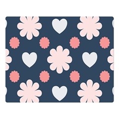 Flowers And Hearts  Double Sided Flano Blanket (large)  by MooMoosMumma