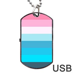 Sea And Sunset Dog Tag Usb Flash (one Side) by tmsartbazaar