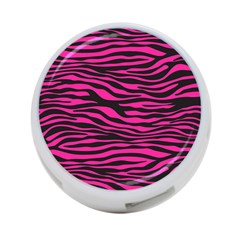 Pink Zebra 4-port Usb Hub (two Sides) by Angelandspot