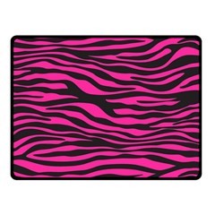 Pink Zebra Fleece Blanket (small) by Angelandspot