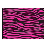 Pink Zebra Fleece Blanket (Small) 50 x40  Blanket Front