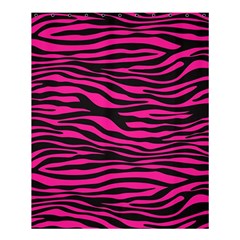 Pink Zebra Shower Curtain 60  X 72  (medium)  by Angelandspot