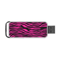 Pink Zebra Portable Usb Flash (two Sides) by Angelandspot