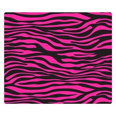 Pink Zebra Double Sided Flano Blanket (small)  by Angelandspot