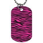 Pink Zebra Dog Tag (Two Sides) Front