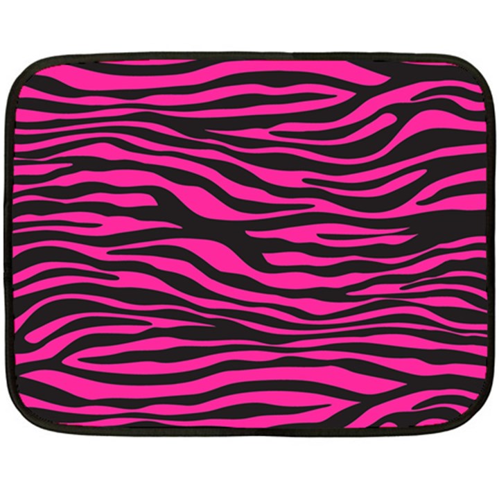 Pink Zebra Double Sided Fleece Blanket (Mini) 