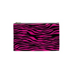 Pink Zebra Cosmetic Bag (small) by Angelandspot