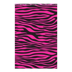 Pink Zebra Shower Curtain 48  X 72  (small)  by Angelandspot