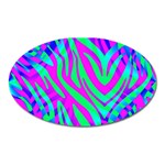 Wild And Crazy Zebra Oval Magnet Front