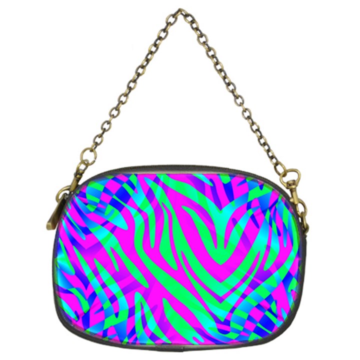 Wild And Crazy Zebra Chain Purse (Two Sides)