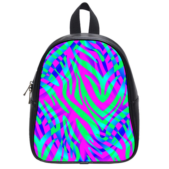 Wild And Crazy Zebra School Bag (Small)