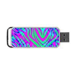 Wild And Crazy Zebra Portable USB Flash (Two Sides)