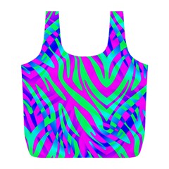 Wild And Crazy Zebra Full Print Recycle Bag (L)