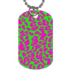 Neon Big Cat Dog Tag (one Side) by Angelandspot